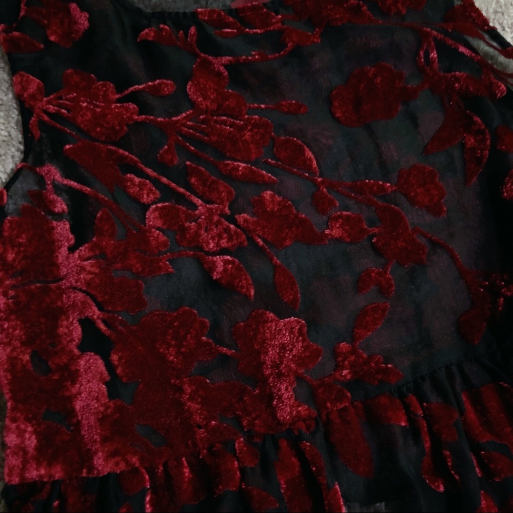 SOLD: For Love & Lemons Red & Black Dress - Picture 3 of 5